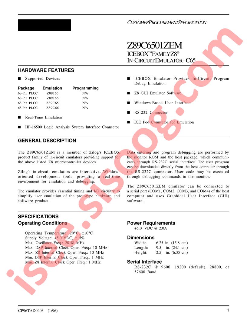 Z89C6501ZEM