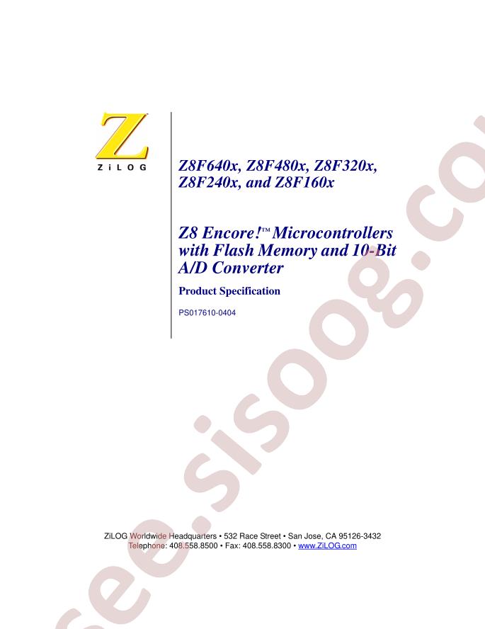 Z8F6401PM020EC