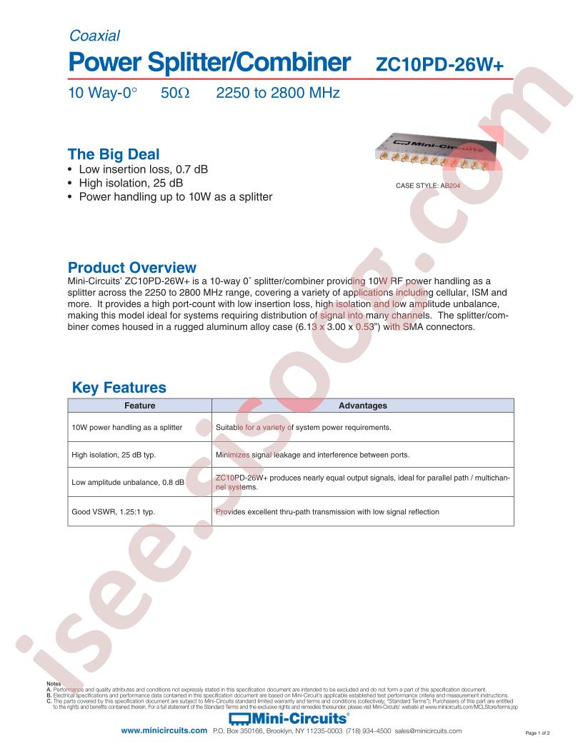 ZC10PD-26W+