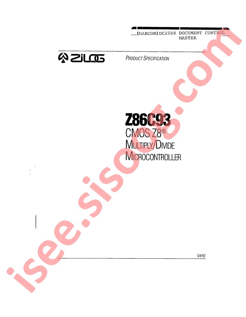 Z86C9320PSC