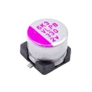 خازن جامد - سالید 330uF / 2V ژاپنی پکیج SMD