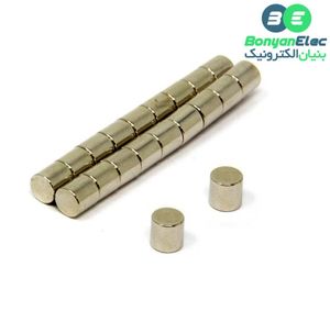 آهنربای نئودمیوم فوق قوی 6mm X 6mm استوانه ای