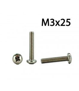 بسته 100 عددی پیچ فلزی M3x25 مناسب برای رباتیک