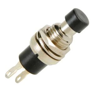 شاسی فشاری فلزی دو پایه گرد - Mini Push Switch Black