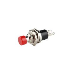 شاسی فشاری فلزی دو پایه گرد - Mini Push Switch RED