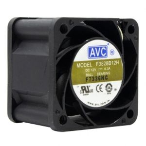 فن 12V-0.3A سه سیمه سایز 3.8X3.8 ضخامت 2.8 سانت AVC مدل F3828B12H