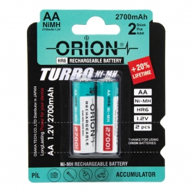 باتری قلمی قابل شارژ 2700mAh دوتایی مارک ORION