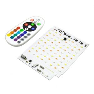 LED DOB RGB فول اسپکتروم 50W 220V سایز129X99mm دارای مدار محافظتی Anti Surge به همراه ریموت کنترلر