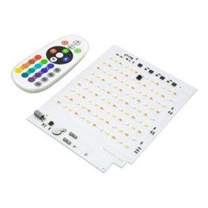 LED DOB RGB فول اسپکتروم 100W 220V سایز158X121mm دارای مدار محافظتی Anti Surge به همراه ریموت کنترلر