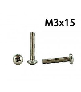 بسته 100 عددی پیچ فلزی M3x15 مناسب برای رباتیک MS