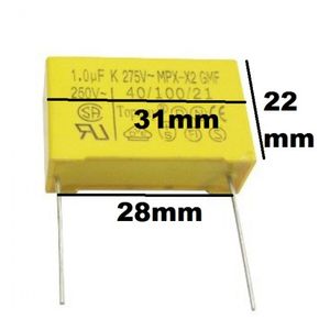خازن MKT 1UF/275V X2  - خازن 1 میکرو