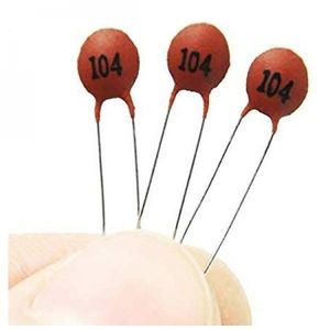 خازن عدسی 100 نانو فاراد کد 104 بسته 50 عددی