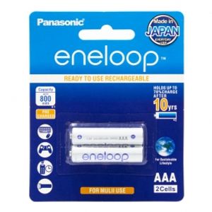 باتری نیم قلمی eneloop قابل شارژ 800mAh دوتایی مارک Panasonic