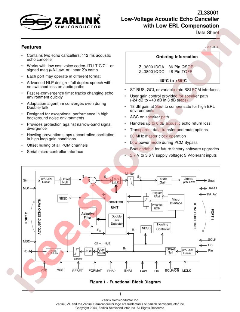 ZL38001QDC