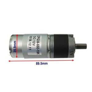 موتور گیربکس خورشیدی 12 ولت 247 دور DPG36-550-19K