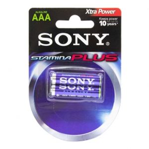 باتری نیم قلمی آلکالاین Stamina Plus دوتایی مارک SONY