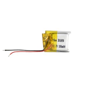 باتری لیتیوم پلیمر 3.7v ظرفیت 100mA ابعاد 301010