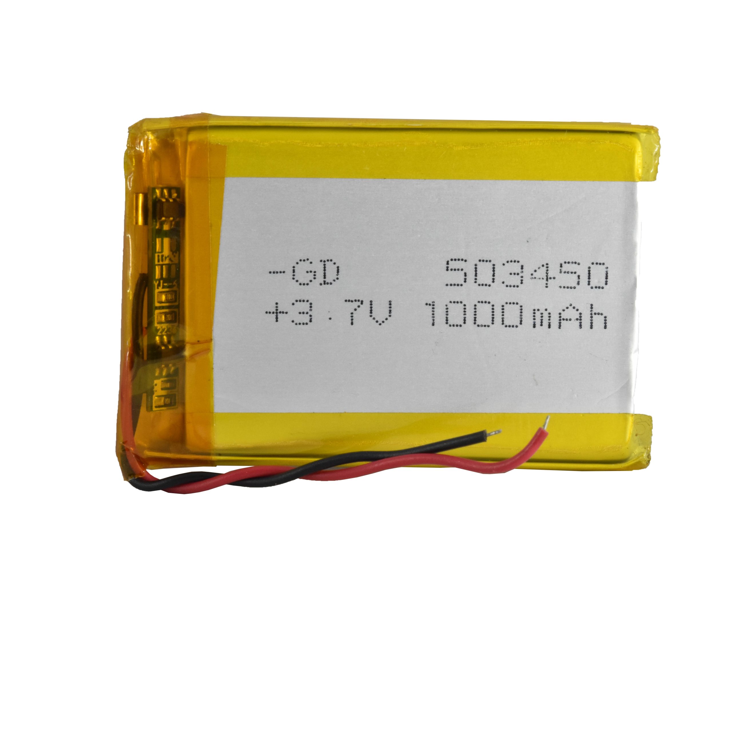باتری لیتیوم پلیمر 3.7v ظرفیت 1000mA ابعاد 504350