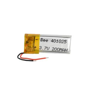 باتری لیتیوم پلیمر 3.7v ظرفیت 200mA ابعاد 401025