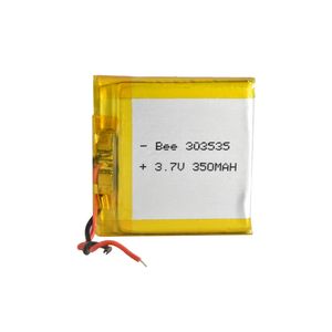 باتری لیتیوم پلیمر 3.7v ظرفیت 350mA ابعاد 303535