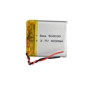 باتری لیتیوم پلیمر 3.7v ظرفیت 400mA ابعاد 503030