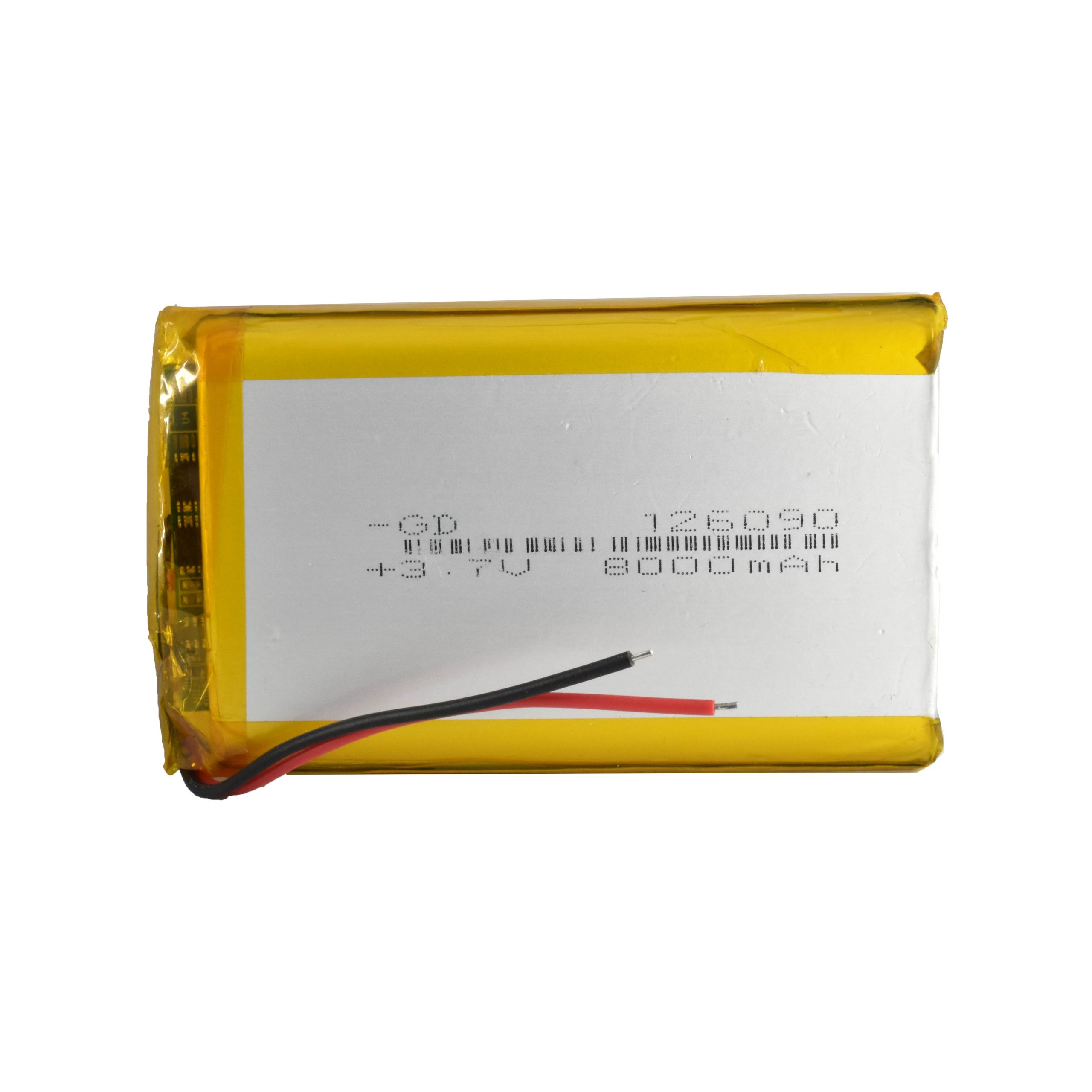 باتری لیتیوم پلیمر 3.7v ظرفیت 8000mA ابعاد 126090