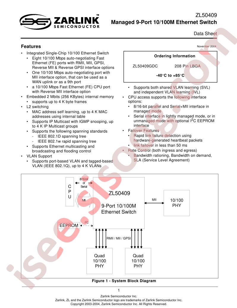 ZL50409GDC