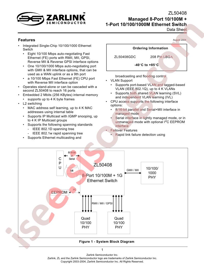 ZL50408GDC