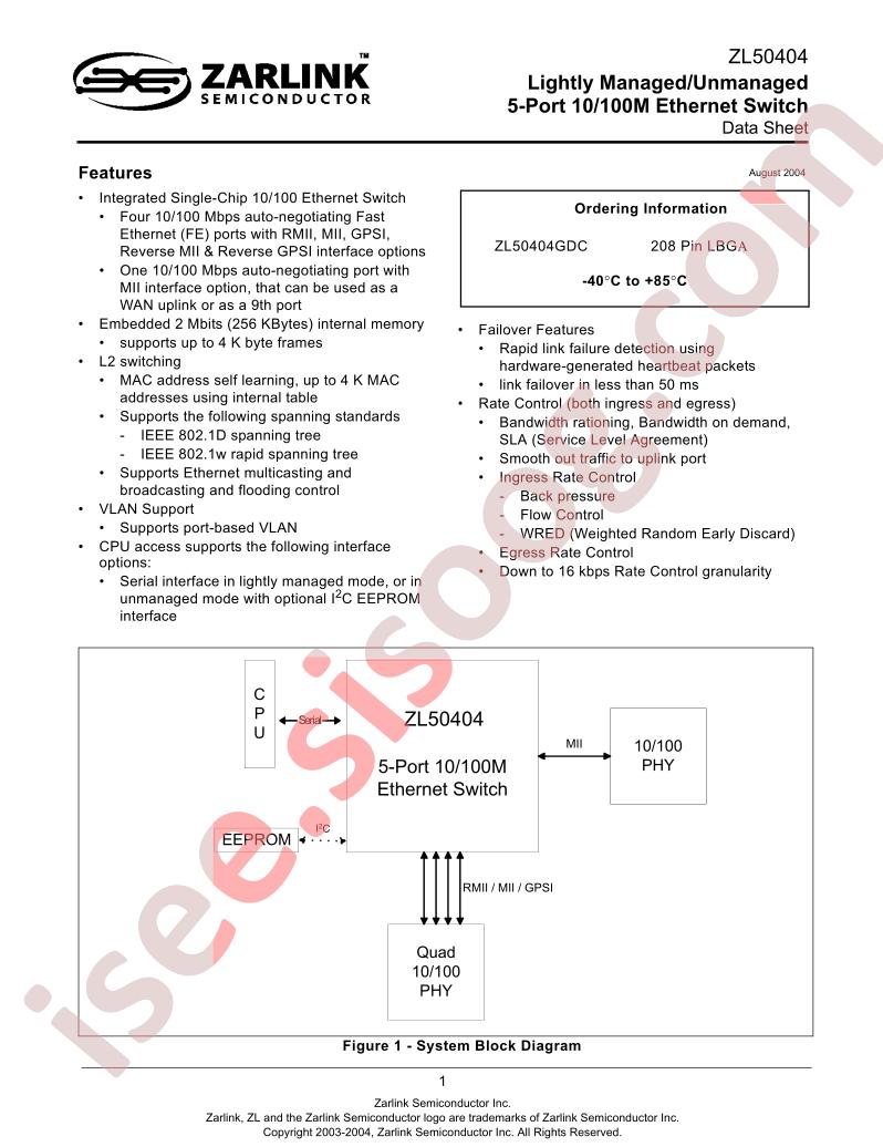 ZL50404GDC
