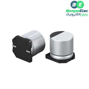 خازن SMD الکترولیت 100uF / 16Vسایز 6.3×5.4 بسته 10 تایی