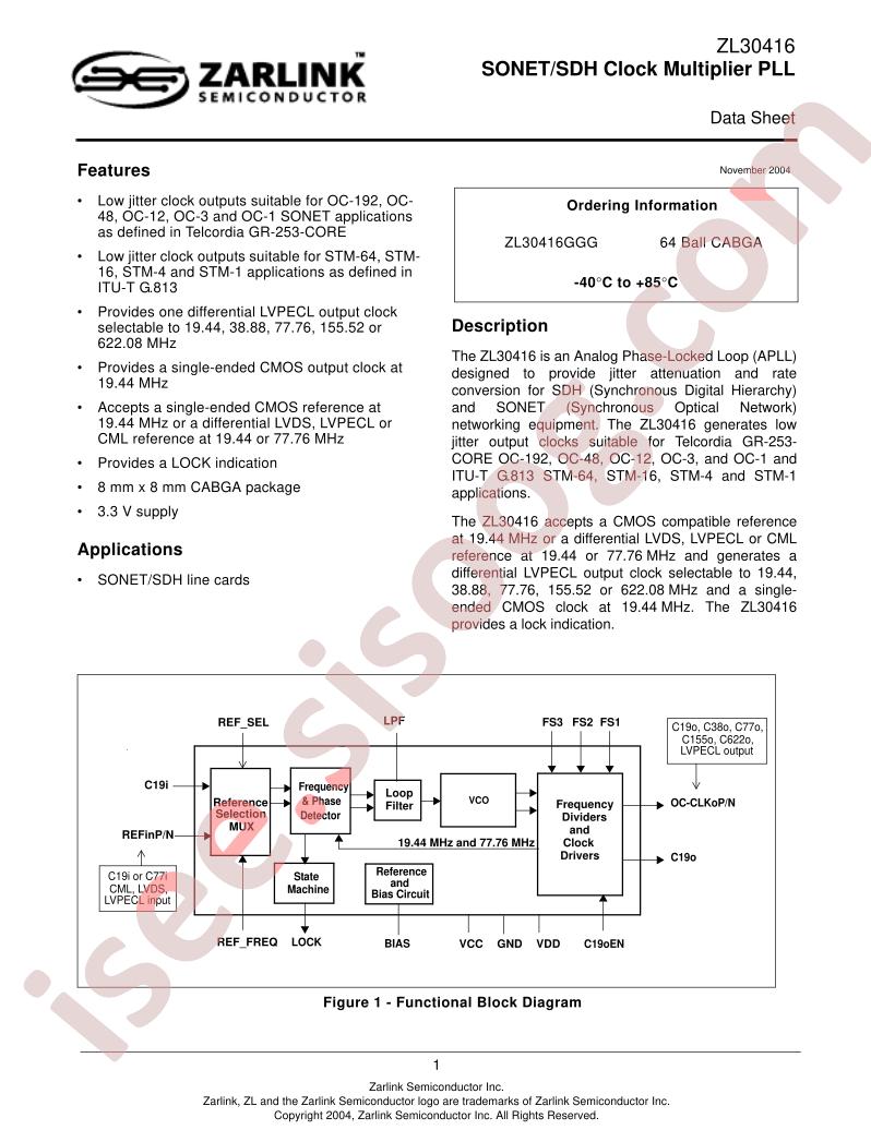 ZL30416GGG