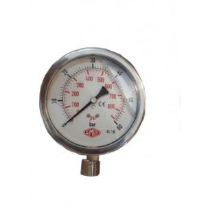 گیج فشار روغنی صفحه 6 سانت 6بار سیمگا