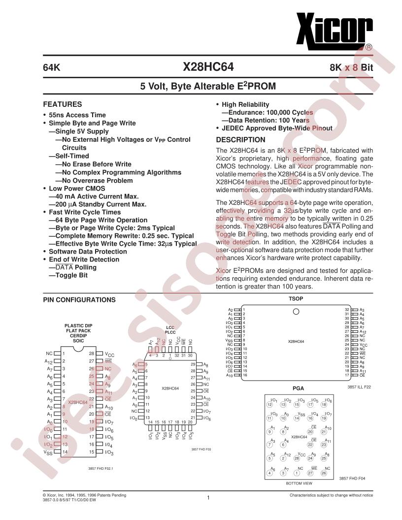 X28HC64JI-50