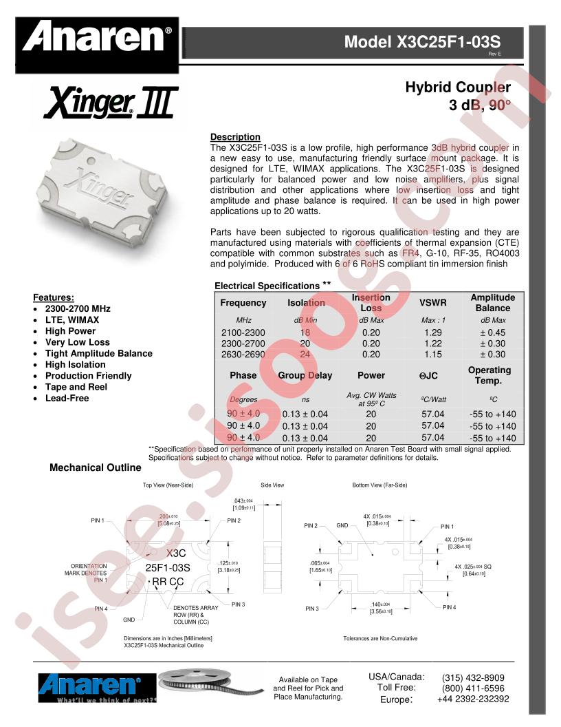 X3C25F1-03S