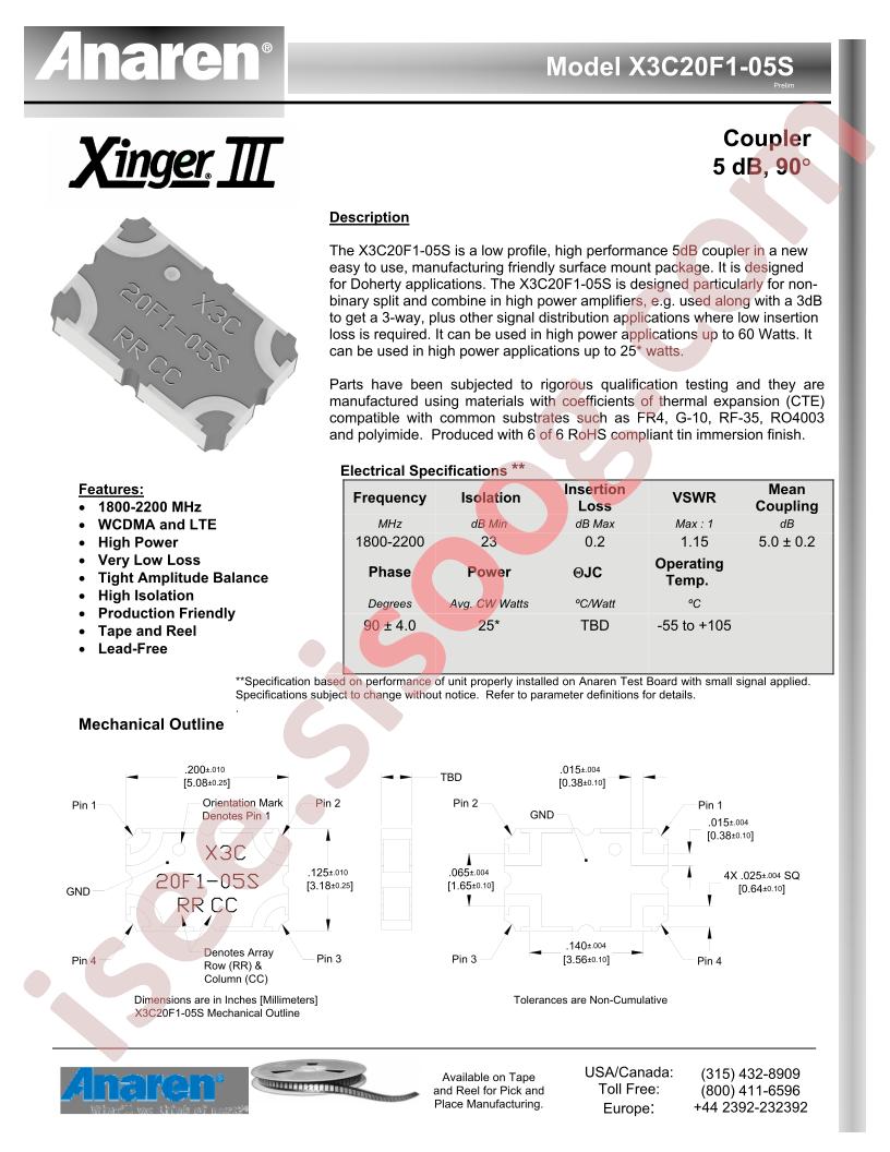 X3C20F1-05S