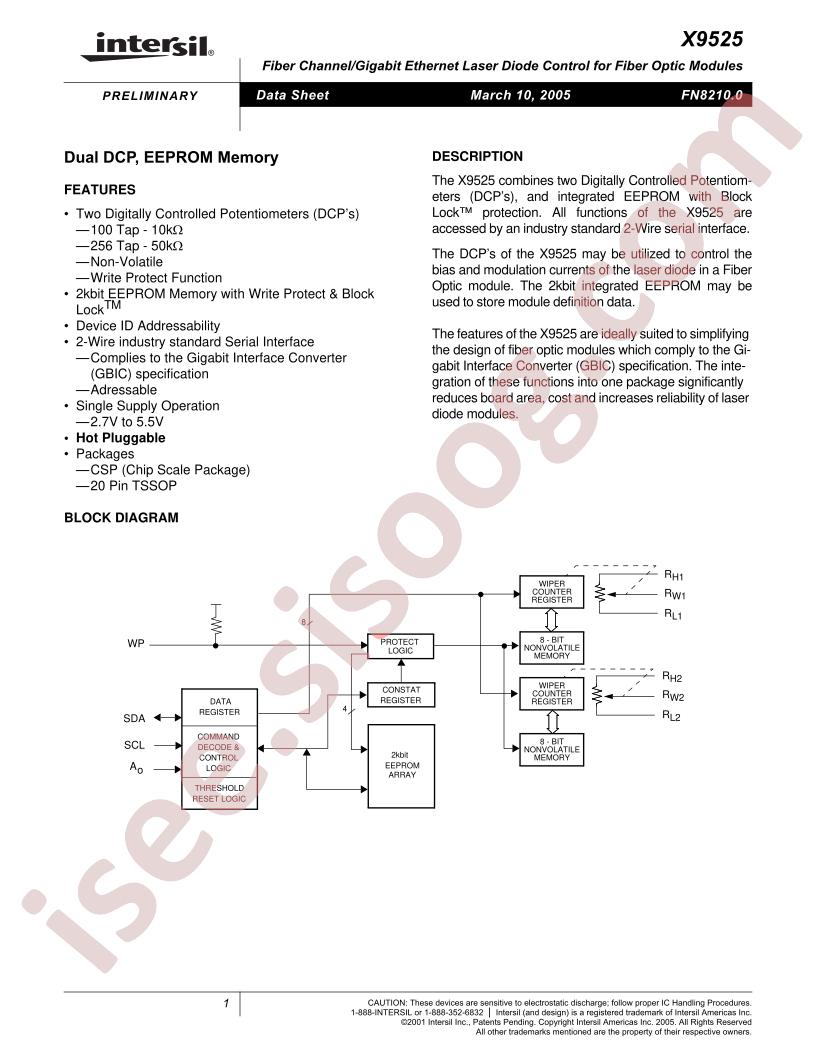 X9525B20I