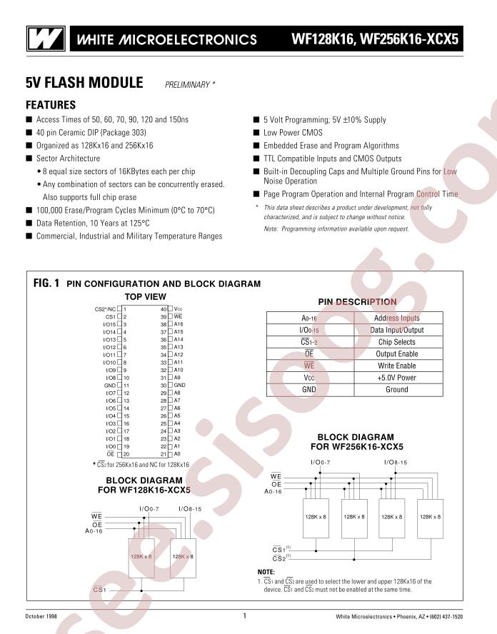 WF256K16-70CQ5A