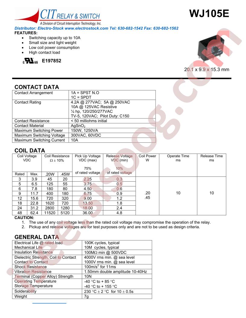 WJ105E1A24VDC.45