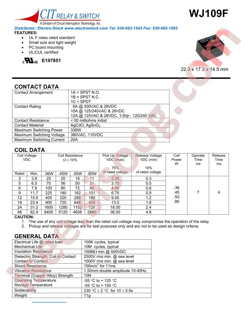 WJ109F1B105VDC.36