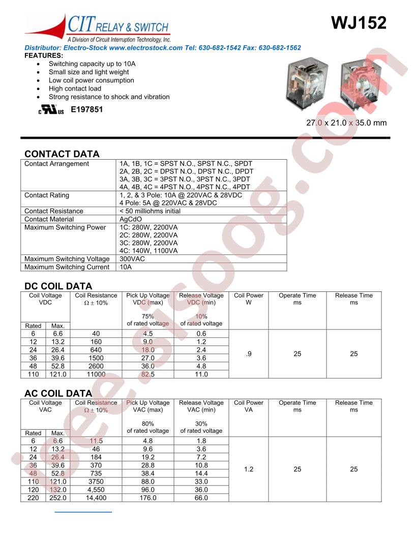 WJ1521AF6VDC