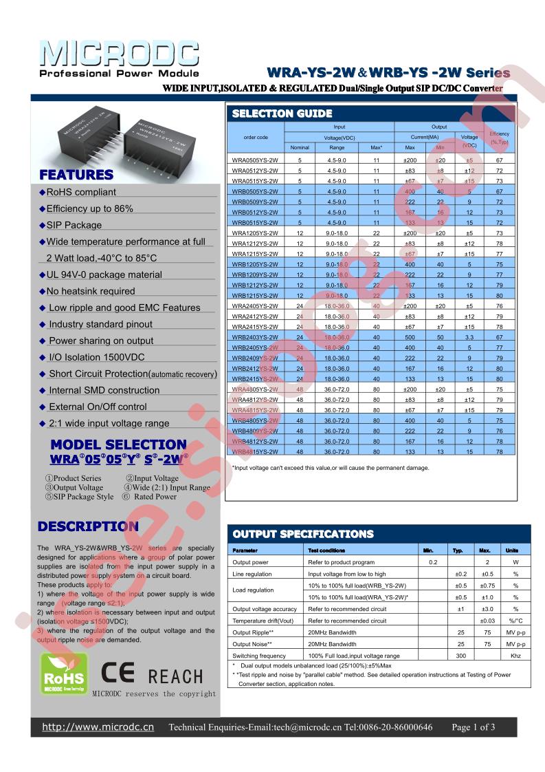 WRB4815YS-2W