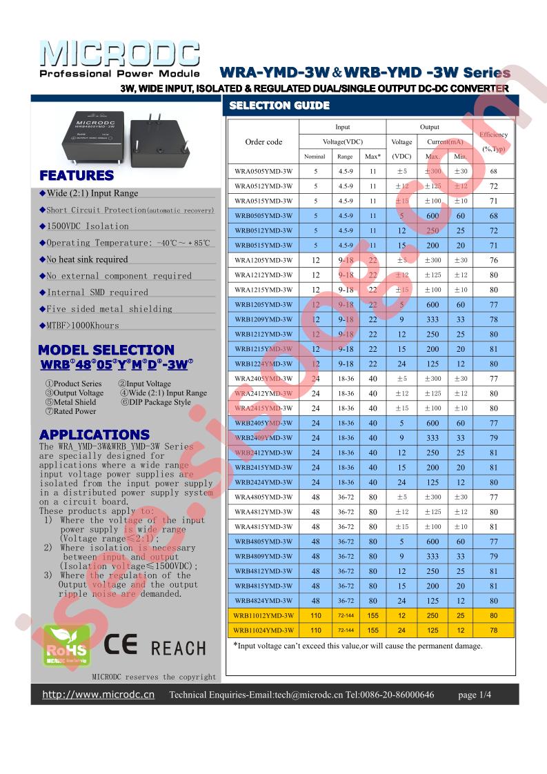 WRA1215YMD-3W