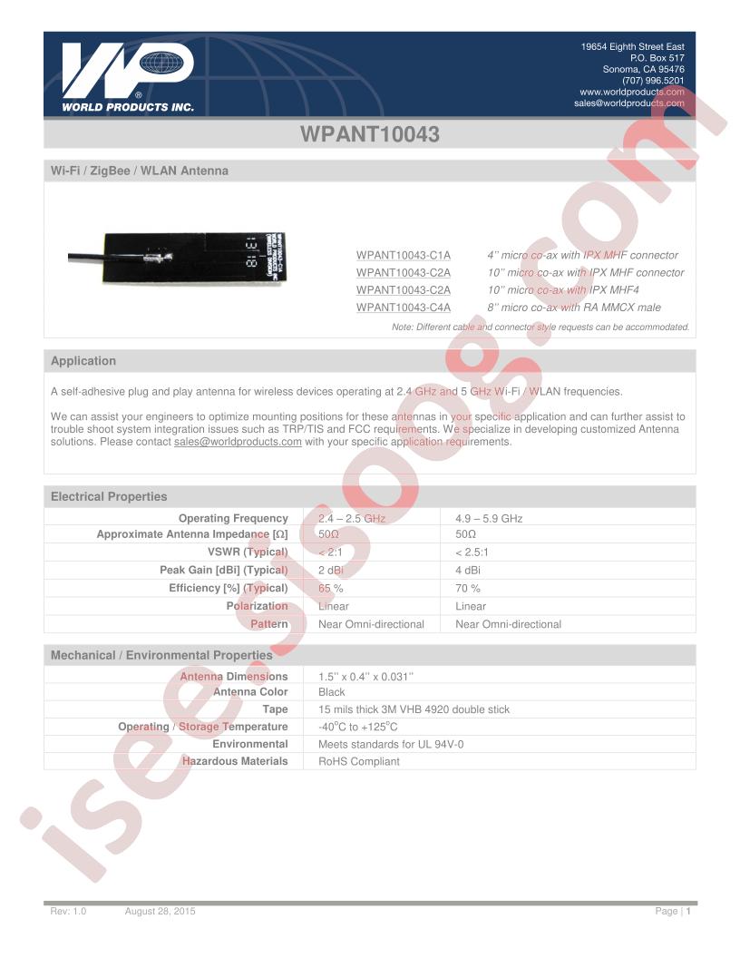 WPANT10043-C1A