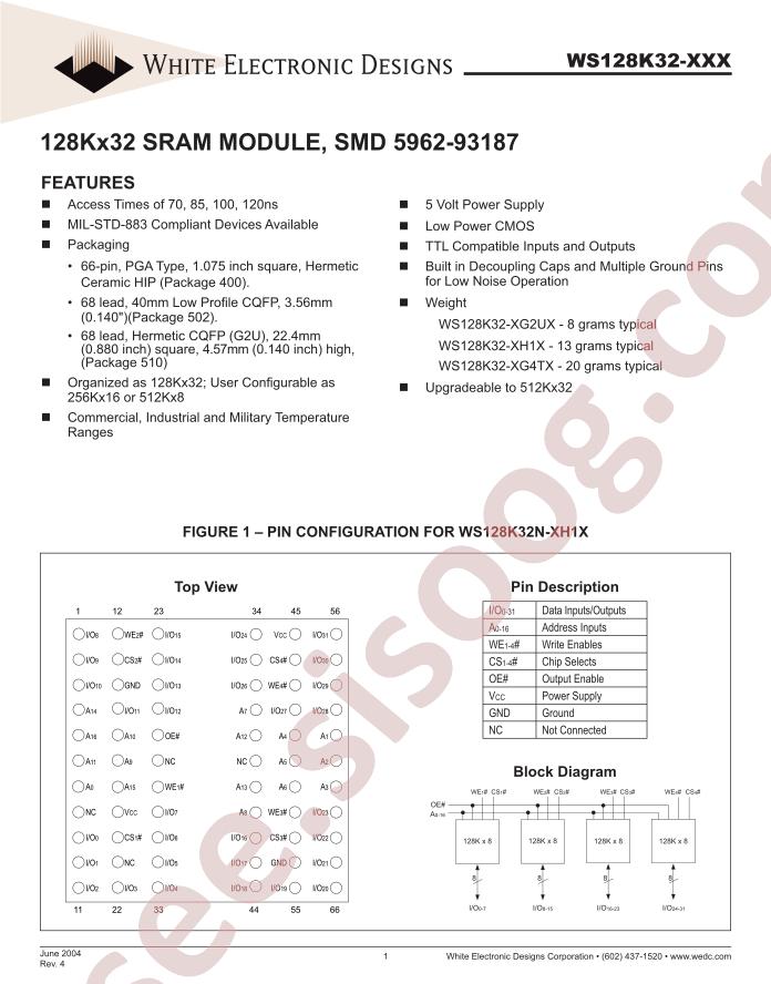 WS128K32N-100G4TC