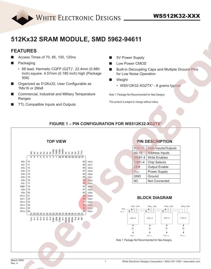 WS512K32-100G2TC