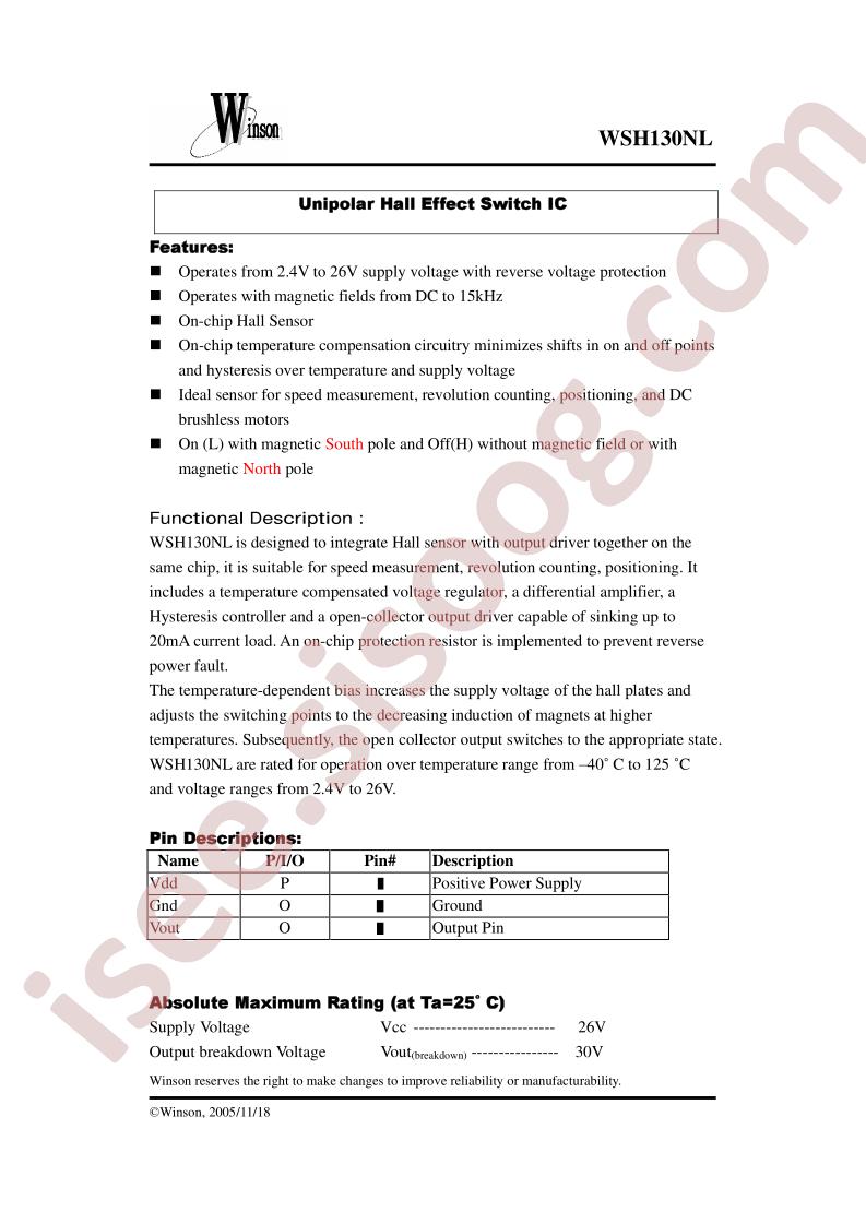 WSH130NL-XPCN1