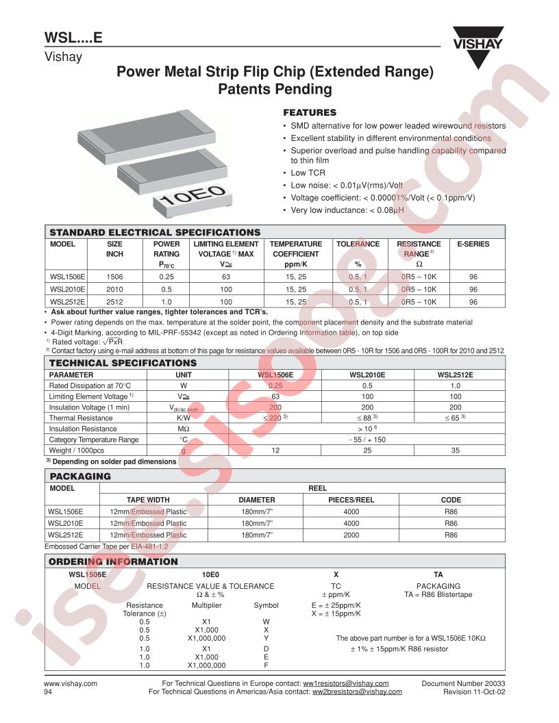 WSL2512E10E0DETA