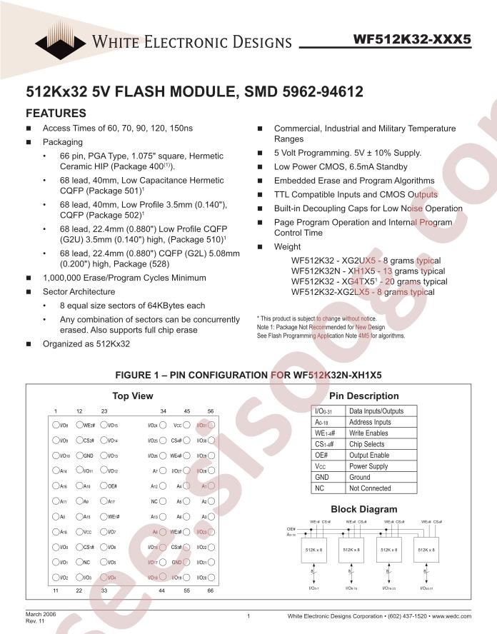 WF512K32N-70G4TC5A