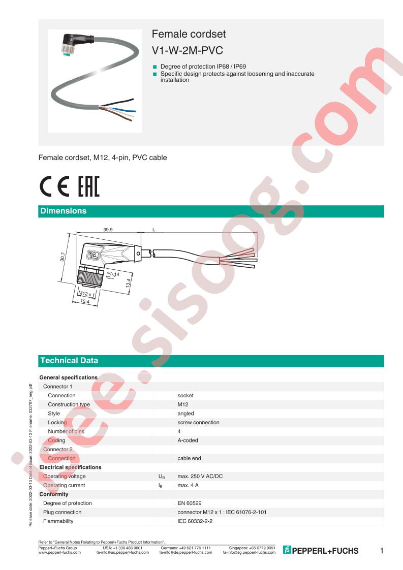 V1-W-2M-PVC