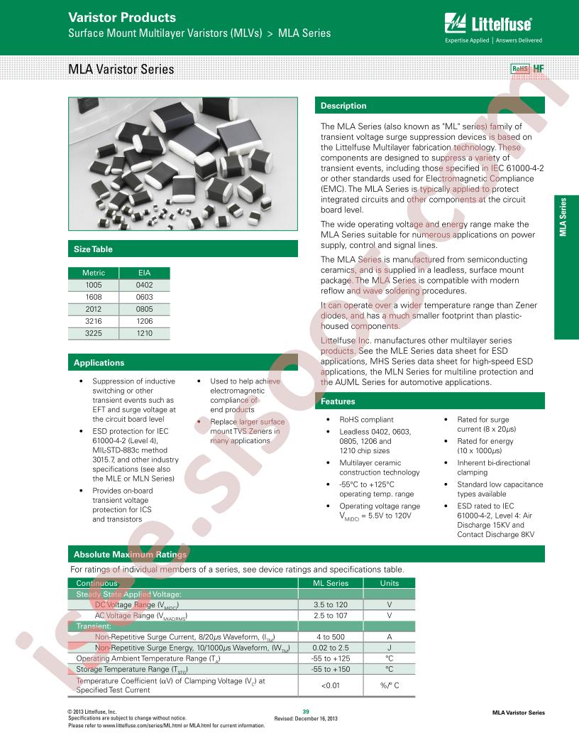 V30MLA0805LNH